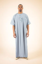 NabilQamis | Qamis manches courtes gris